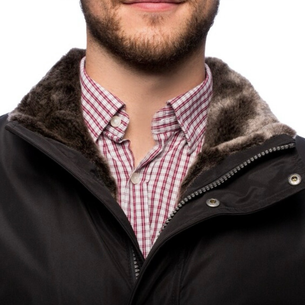 Cole Haan Signature Men's SMALL Jacket with Faux Fur Lining - Picture 4 of 13